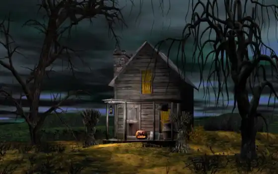дом, дом, пачки, хеллоуин, привидения,