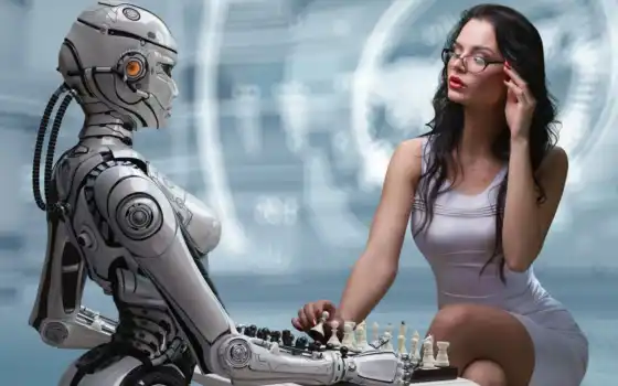 женский, робот, ай, Майкл, инновации, искусственный, интеллект