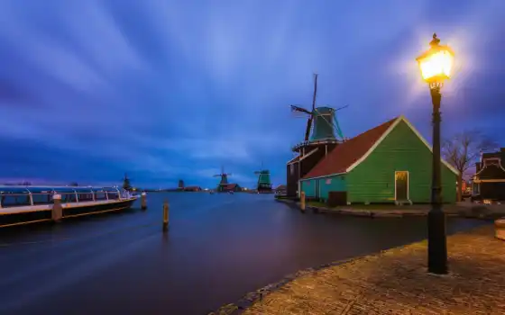 нидерланды, museum, деревня, ночь