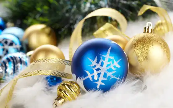 синее, год, новое, новое, рождество, славное, новое, восточный, праздник, украшения, атрибуты,