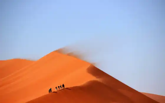 пустыня, песок, бархан, дюн, горный пейзаж, загрузка