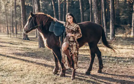 caballo, mujer, modelo, mujere, pantalla