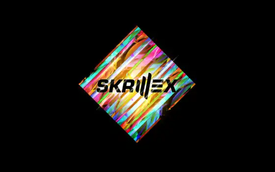 skrillex, фон, логотип, музыка