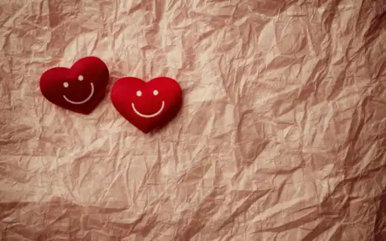 бумага, сердечки, сердце, улыбка, бумаги, красные, мятая, сердечка, настроения, старая, текстура, 