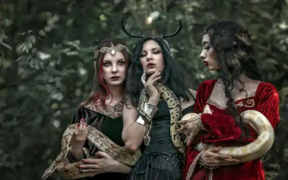 snake, девушка, женщина, очаровашка, reptile, animal, fantasy, волосы