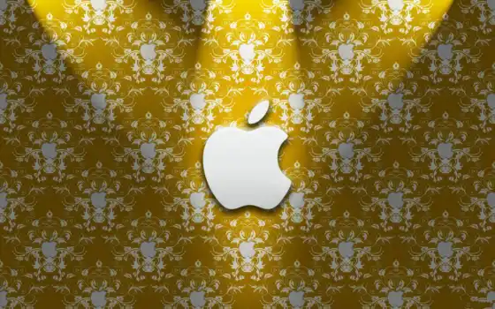 apple, узоры, золото, лого