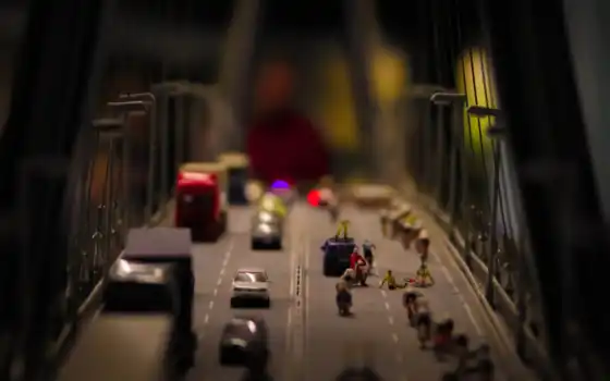 mobil, мост, jembatan, транспорт, miniatur