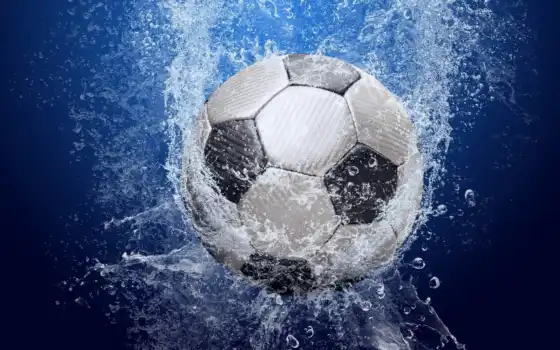 мяч, футбол, soccer, water, фон