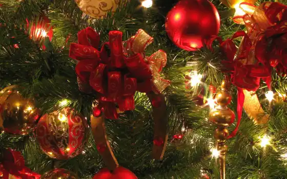 christmas, елка, игрушки, год, новый, зелёный, огоньки, красный, ipad, шары, подкова, елочные, украшение, 