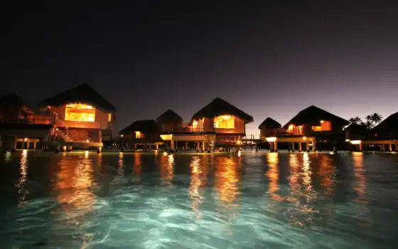 desktop, pictures, ночь, остров, maldives, islands, hdwalltop, mombasa, 