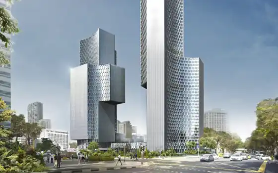 небоскрёб, building, город, duo, height, free, ft, singapore, images, pixabay, floors, 