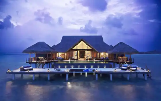 экзотические, тайское, курорт, спа, грязный, отель, maldive