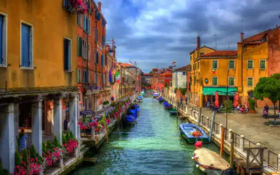 venezia, канал, города, картинка, венеции, улица, italian, дома, water, cvety, 