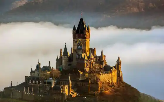 castle, raihsburg, reichsburg, imperial, cochem, german, история, мозель, нойшванштайн