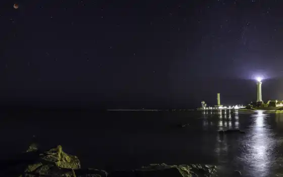 фон, lighthouse, dark