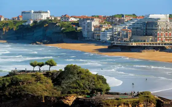 biarrica, francii, пляж