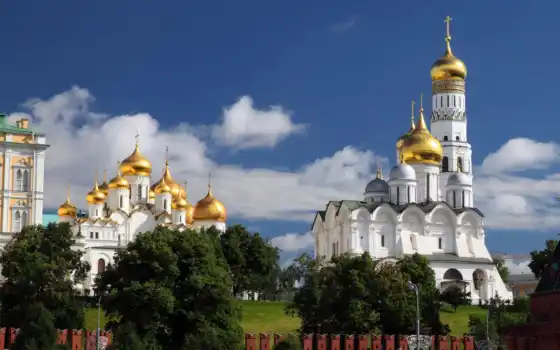 cathedral, москва, кремль, россия, благовещенский, archangel, город, 