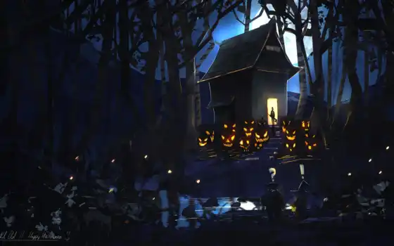 хеллоуин, ту ночь, тыква, анал, дом