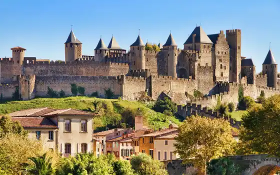 carcassonne, castle, cheap, франция, cité, самые, каркассон, fortress, город, отели, 