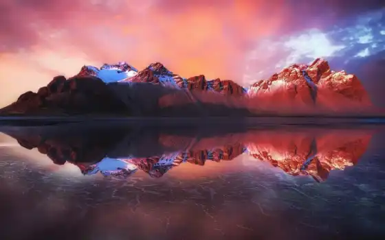 горы, свет, цвет, вода