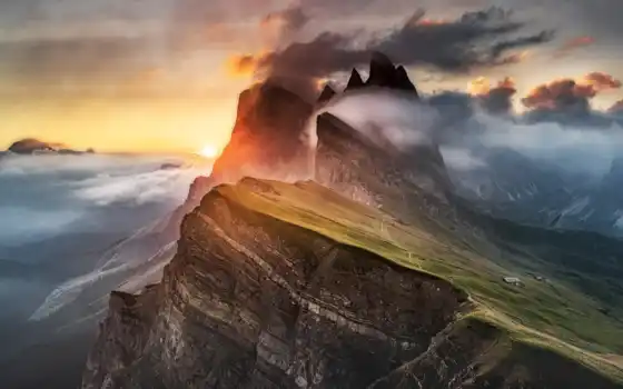 гора, альпы, природа