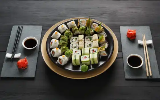 ,суши, тарелка