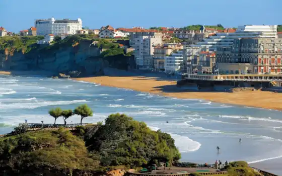 biarrica, пляж, francii