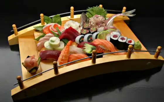 сухие, японки, еда, кухня, пинка, барин, лосось, дары, рыба