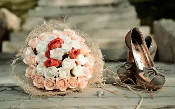кольца, розы, букет, цветы, картинка, свадебный, свадебные, букеты, 