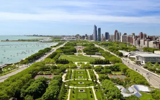 chicago, park, landmark