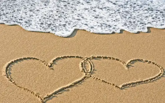 песок, сердце, буква, write, море, love, настроение, water