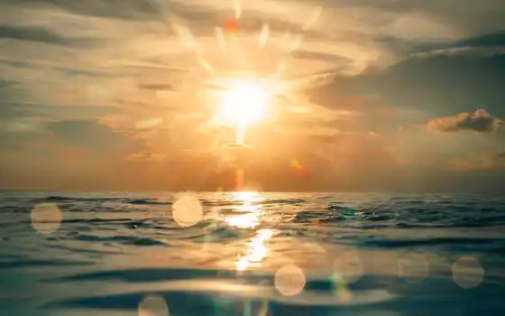 солнце, блики, вода, море, свет, во, большой член, горячий, циф