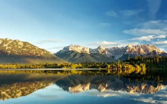 горы, отражение, озеро, природа, вершины, листва, автоматически, программа, осень, определит, добавил, 