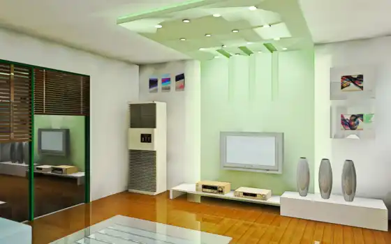 living, room, жизайн, квартира, стиль, интерьер, зелёный, design, lau, картинка, 