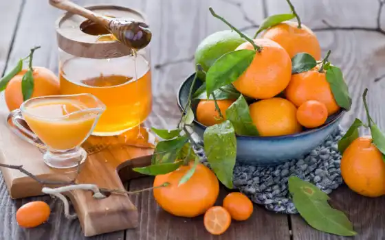 tangerine, утро, род, juice