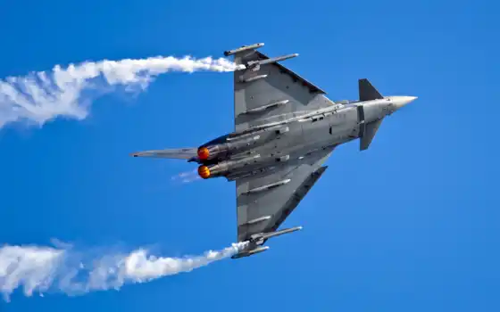 eurofighter, typhoon, истребитель, самолет, духовный, поддельный, самозваный ё, свет, серый