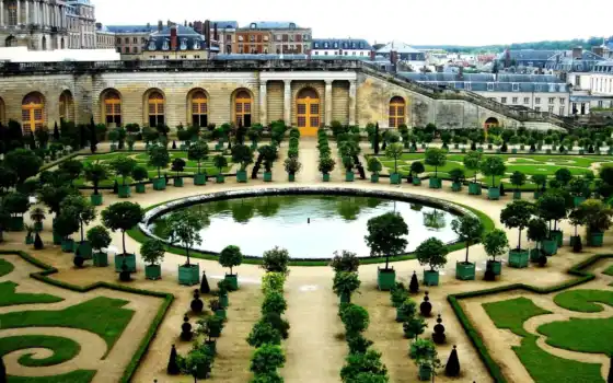 versailles, château, париж, день, дворец, парковый, french