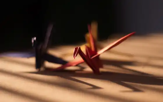 оригами, shadow, бумага, fate, svesti, again, планшетный, crane