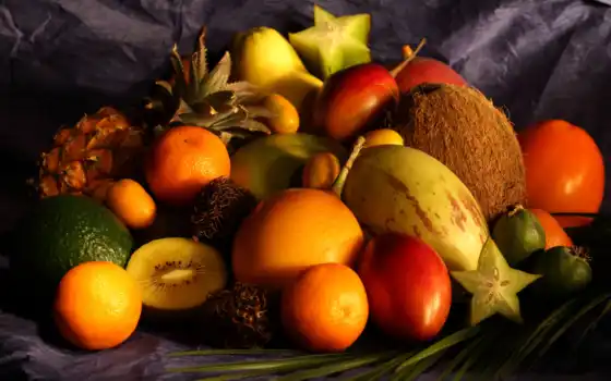 плод, ананас, смартфон, мобильный, кокосовый, манго, ткань, манджерин