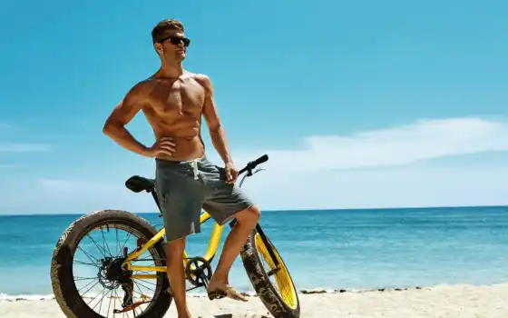 велосипед, место, подогнанный, мужское, классическое, wang, off, море, michael
