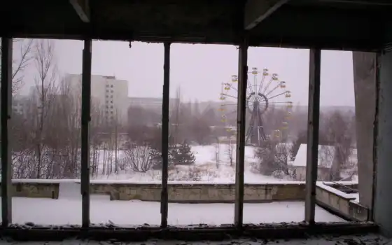 pripyat, города, winter, окно, carousel, заброшенные, игры, марафон, opening, 