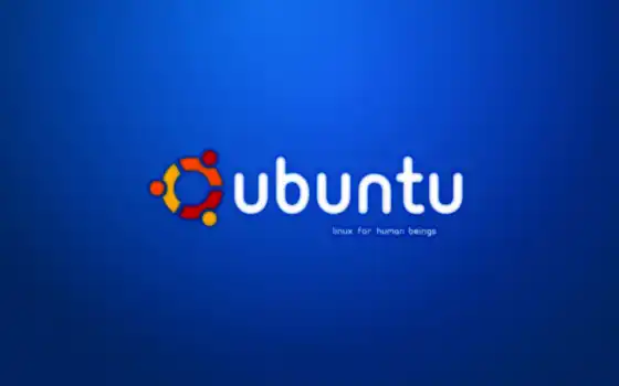 ubuntu, логотип, синий