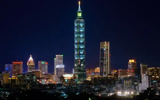 taipei, город, hike, trail, architecture, xiangshan, небоскрёба, taiwan, современный, ночь