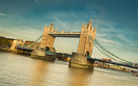 мост, башня, london, великобритания, thames, англия, ук, 
