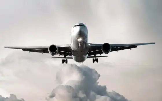 самолёт, самолета, самолеты, облака, огни, картинку, посадка, полет, 
