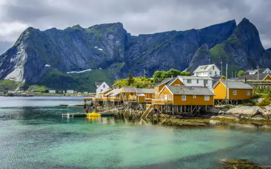жилой дом, пейзаж, папель, норвежское, город, дом, дешево