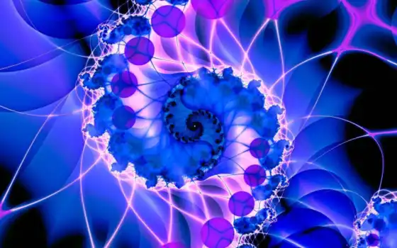 изюминка, julia, fractal, blue