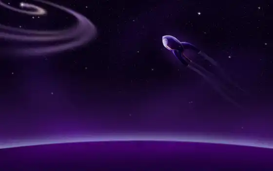 взгляд, purple, космос, биг, лет, rocket, into, launch, 