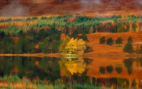 осень, шотландия, пейзаж