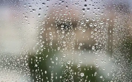 капли, дождя, glass, после, стекле, 